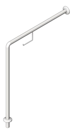 3D Shaded Image of GrabBar WallToFloor ASI SnapFlange 1.25InchDia