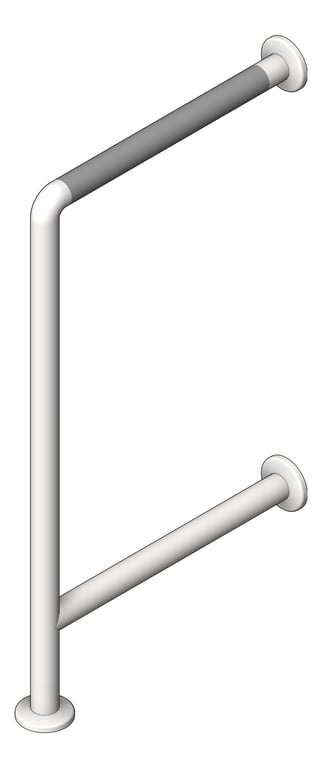 GrabBar WallToFloor ASI SnapFlange 1.5InchDia Braced