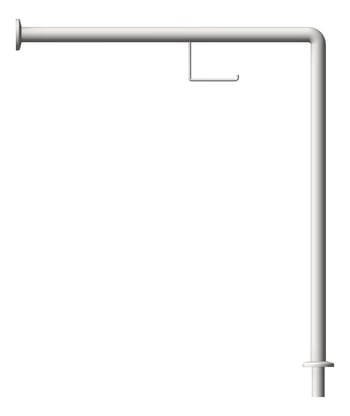 Left Image of GrabBar WallToFloor ASI SnapFlange 1.5InchDia
