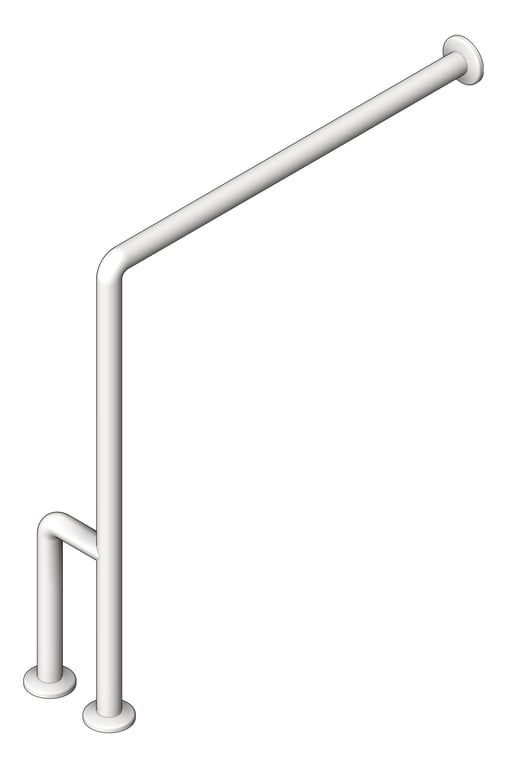 Navigate to GrabBar WallToFloor ASI SnapFlange 1.5InchDia Outrigger LH
