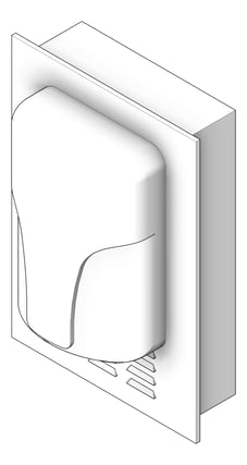 3D Shaded Image of HandDryer SemiRecessed ASI TurboDri