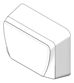 3D Shaded Image of HandDryer SurfaceMount ASI TurboADA