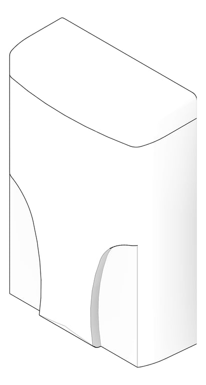 3D Documentation Image of HandDryer SurfaceMount ASI TurboPro