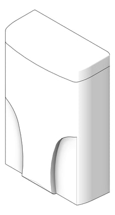 3D Shaded Image of HandDryer SurfaceMount ASI TurboPro