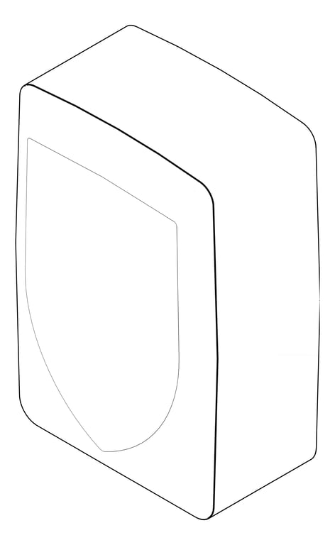3D Documentation Image of HandDryer SurfaceMount ASI TurboSwift