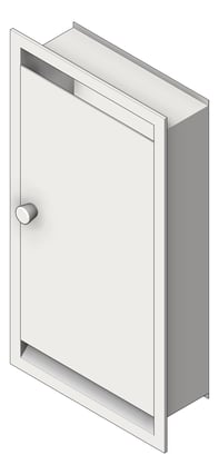 3D Shaded Image of BedPanCabinet Recessed ASI UrinalBottle