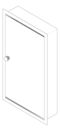 3D Documentation Image of BedPanCabinet Recessed ASI Washbasin