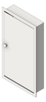 3D Shaded Image of BedPanCabinet Recessed ASI Washbasin