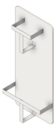 3D Shaded Image of BedPanHolder SurfaceMount ASI UrinalBottle