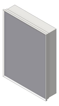 3D Shaded Image of MedicineCabinet SurfaceMount ASI Stainless