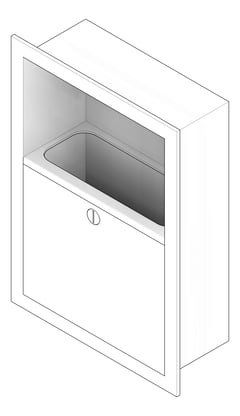 3D Documentation Image of SharpsDisposal Recessed ASI