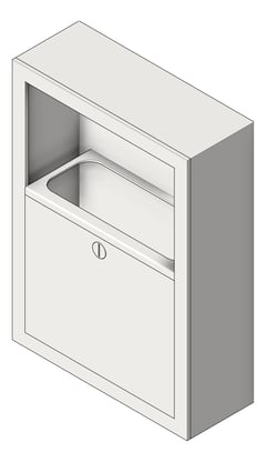 3D Shaded Image of SharpsDisposal SurfaceMount ASI