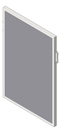 3D Shaded Image of Mirror PlateGlass ASI AdjustableTilt InterLokFrame