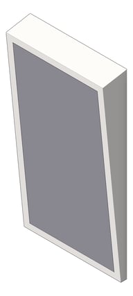 3D Shaded Image of Mirror PlateGlass ASI FixedTilt Framed