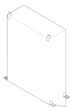 3D Documentation Image of PaperTowelDispenser RecessedBehindMirror ASI Traditional