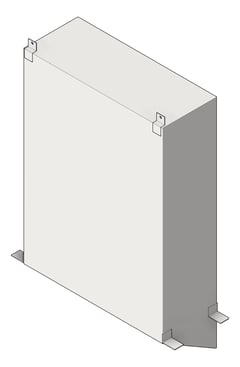 3D Shaded Image of PaperTowelDispenser RecessedBehindMirror ASI Traditional