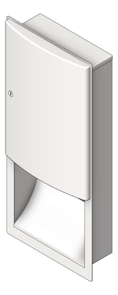 3D Shaded Image of PaperTowelDispenser Recessed ASI Roval