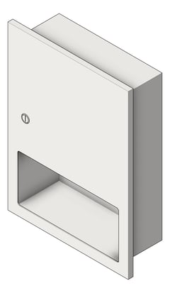 3D Shaded Image of PaperTowelDispenser Recessed ASI Simplicity