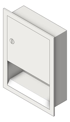 3D Shaded Image of PaperTowelDispenser Recessed ASI Traditional