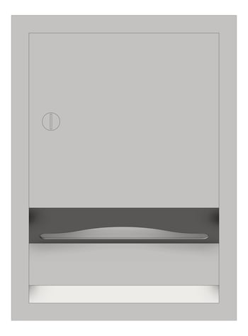 Front Image of PaperTowelDispenser Recessed ASI Traditional