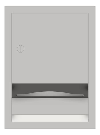 Front Image of PaperTowelDispenser SemiRecessed ASI Traditional