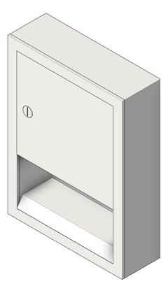 3D Shaded Image of PaperTowelDispenser SurfaceMount ASI Traditional