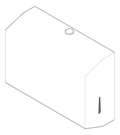 3D Documentation Image of PaperTowelDispenser SurfaceMount ASI Traditional FoldDown Petite