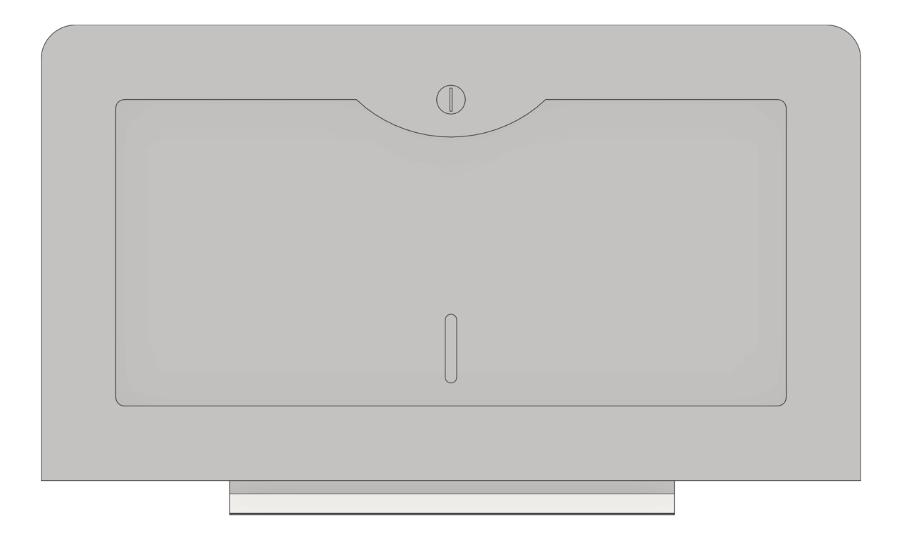 Front Image of PaperTowelDispenser SurfaceMount ASI Traditional SingleFold