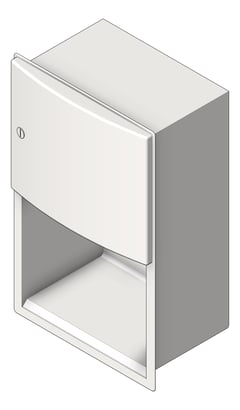 3D Shaded Image of RollPaperDispenser Recessed ASI Roval Electric