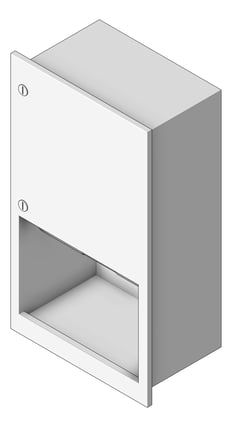 3D Shaded Image of RollPaperDispenser Recessed ASI Simplicity Electric
