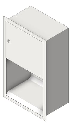3D Shaded Image of RollPaperDispenser Recessed ASI Traditional Battery