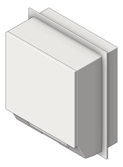 3D Shaded Image of RollPaperDispenser SemiRecessed ASI Simplicity Small Battery