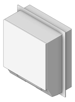 3D Shaded Image of RollPaperDispenser SemiRecessed ASI Simplicity Small Electric
