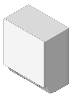 3D Shaded Image of RollPaperDispenser SurfaceMount ASI Simplicity Small Electric