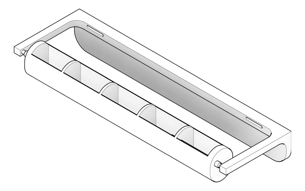 3D Documentation Image of RollPaperDispenser SurfaceMount ASI Traditional Spindle