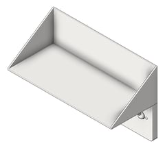 3D Shaded Image of Bookshelf SurfaceMount ASI Security ClothesHookStrip TripBall