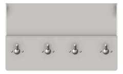 Front Image of Bookshelf SurfaceMount ASI Security ClothesHookStrip TripBall