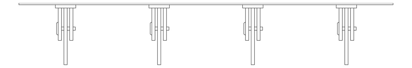 Plan Image of ClothesHookStrip SurfaceMount ASI Security FrontFixed