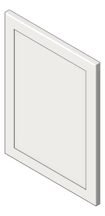 3D Shaded Image of Mirror StainlessSteel ASI Security Framed RearFixed