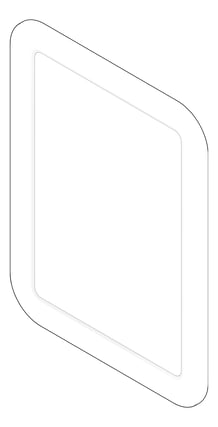 3D Documentation Image of Mirror StainlessSteel ASI Security FrontFixed