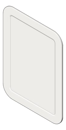 3D Shaded Image of Mirror StainlessSteel ASI Security FrontFixed