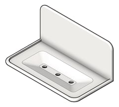 3D Shaded Image of SoapDish SurfaceMount ASI Security FrontFixed