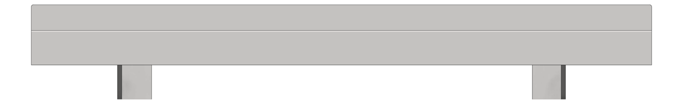 Front Image of Shelf SurfaceMount ASI Backsplash