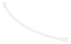 3D Documentation Image of CurtainRod Curved ASI 1InchDia