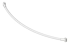 3D Shaded Image of CurtainRod Curved ASI 1InchDia