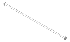 3D Shaded Image of CurtainSystem VisibleFlange ASI 1.25InchDia Shower