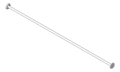 3D Shaded Image of CurtainSystem VisibleFlange ASI 1InchDia Shower