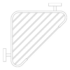 Plan Image of SoapBasket SurfaceMount ASI Corner