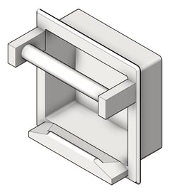 3D Shaded Image of SoapDish Recessed ASI Bar