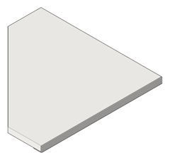 3D Shaded Image of ShowerSeat Folding ASI Corner StainlessSteel